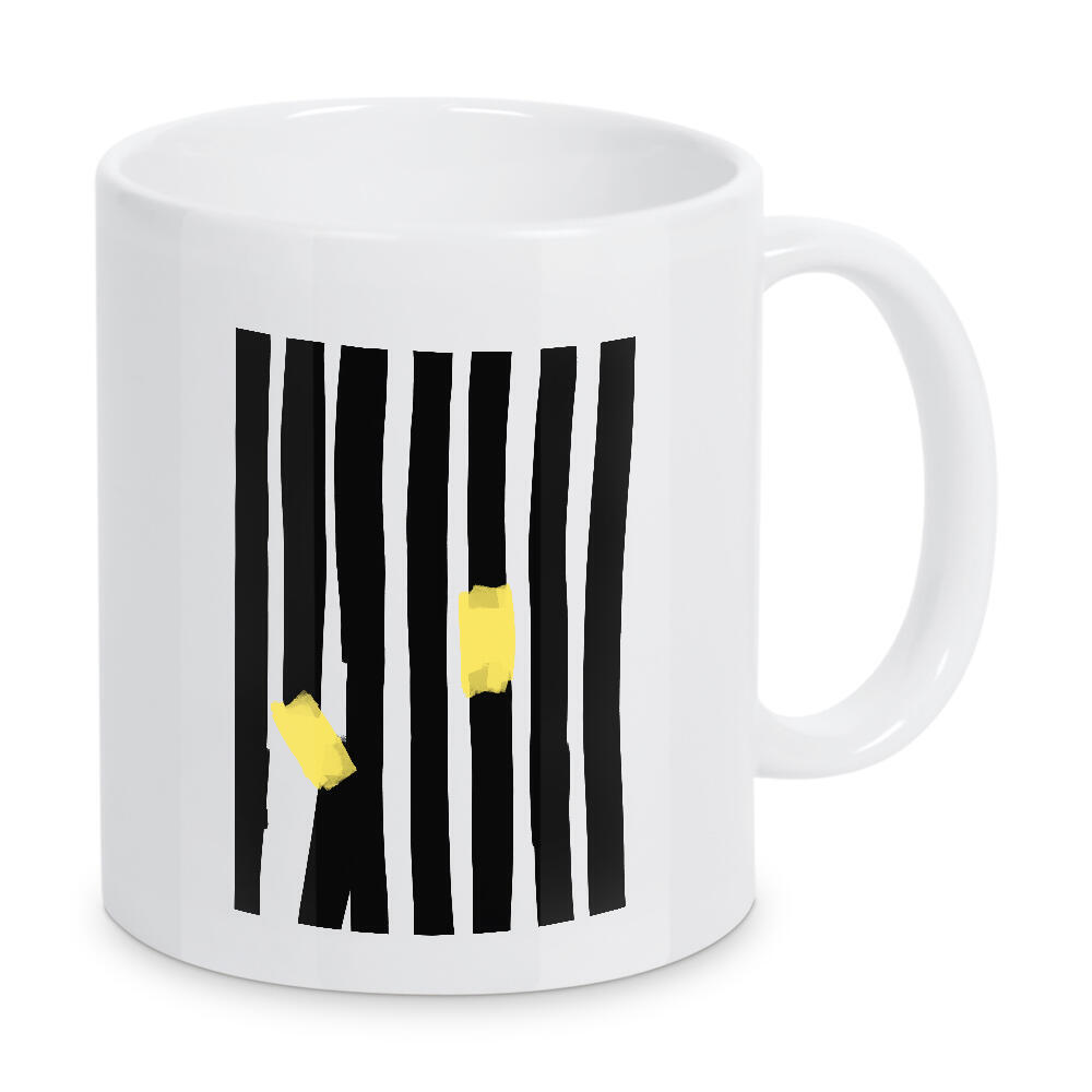 Tasse "Black Stripes" artboxONE - Abstrakt,Geometrie - Streifen,Abstrakt,Malerei,Kunst,Acryl,Digital