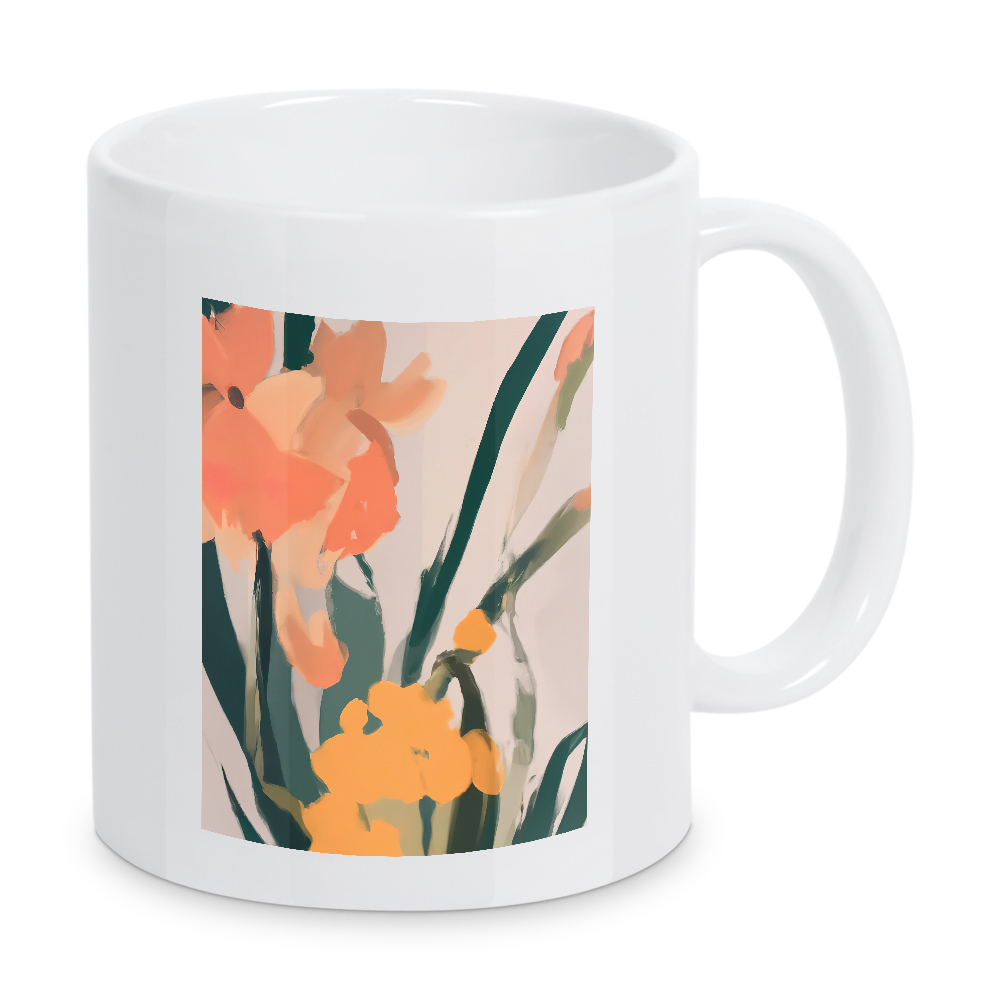 Tasse "Abstrakte Blumenmalerei" artboxONE - Natur,Floral,Abstrakt - Abstrakt,Blumen,Floral,Pflanzen,Gemälde,Malerei,Bunt
