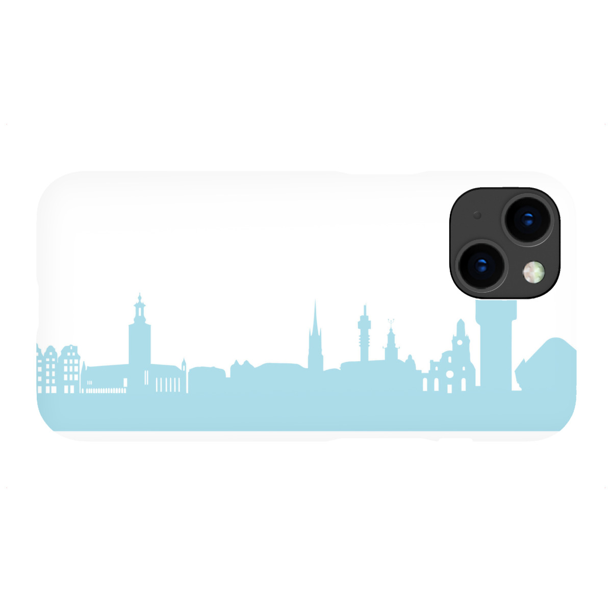 "STOCKHOLM 08 Pastel-Blue Print"für iPhone - Premium-Case Handyhülle artboxONE