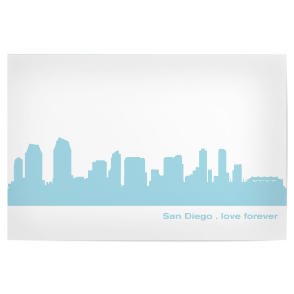 Poster 30x20 cm "SAN DIEGO 08 Pastel-Blue Print" artboxONE - Städte,Reise,Städte / Weitere