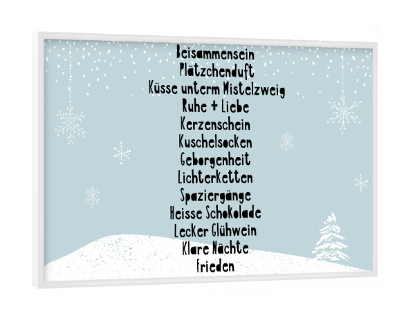 Poster mit weißem Rahmen "Weihnachtszeit" artboxONE - Weihnachten