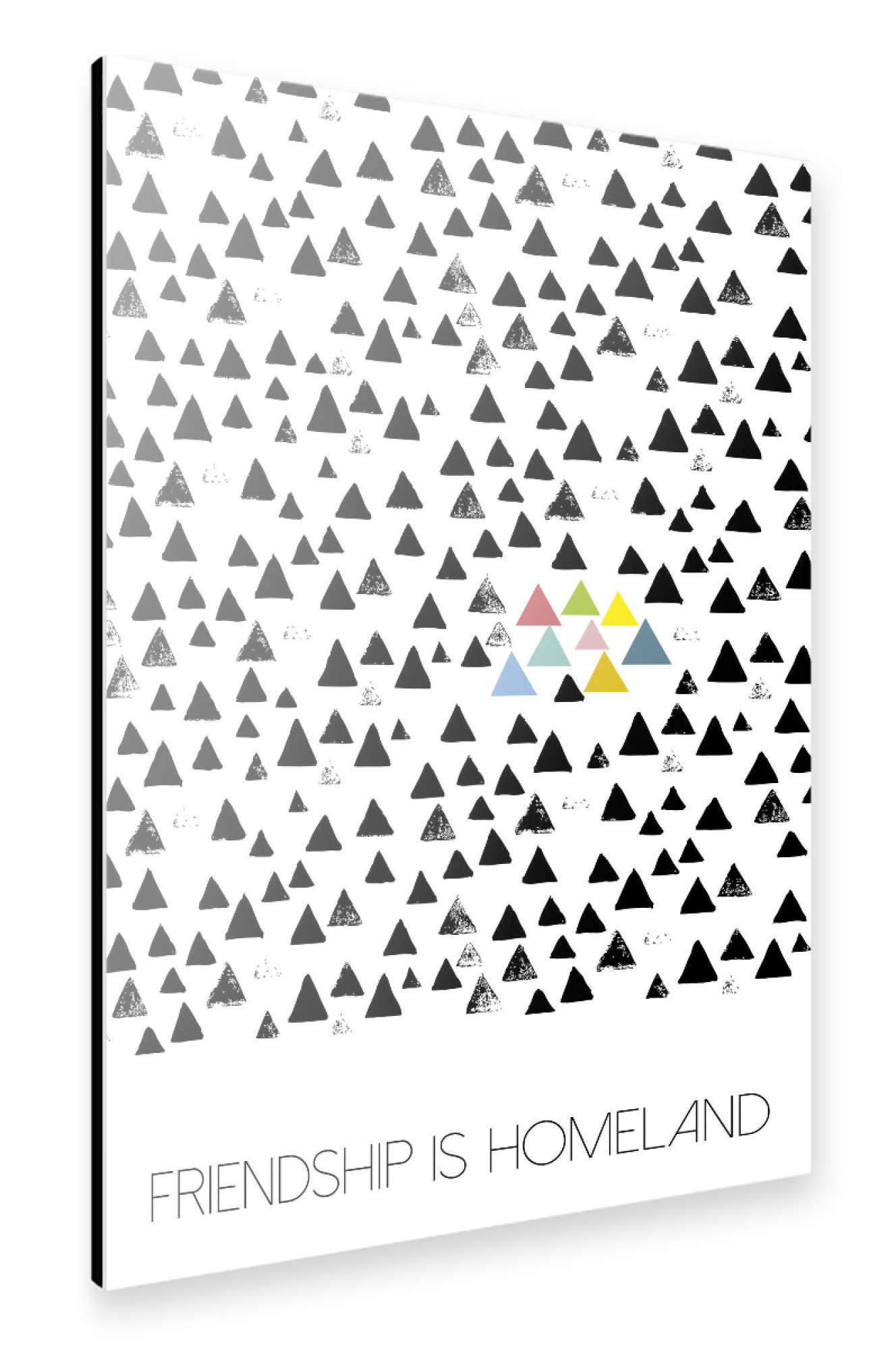 Alu-Dibond "Friendship is homeland" 30x20 cm artboxONE