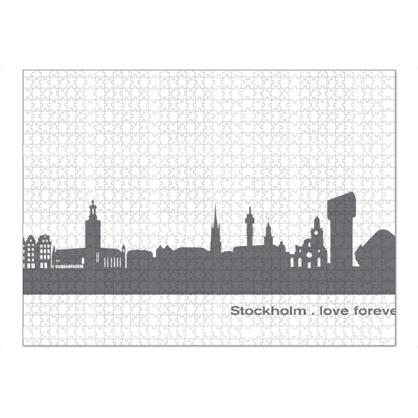 Puzzle Ravensburger "STOCKHOLM 02 Dunkelgraue Skyline" artboxONE - Städte,Schwarzweiß,Städte / Weitere