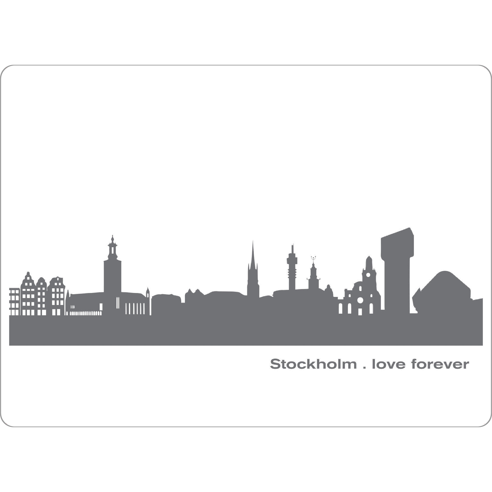 Tischset "STOCKHOLM 02 Dunkelgraue Skyline" artboxONE - Städte,Schwarzweiß,Städte / Weitere