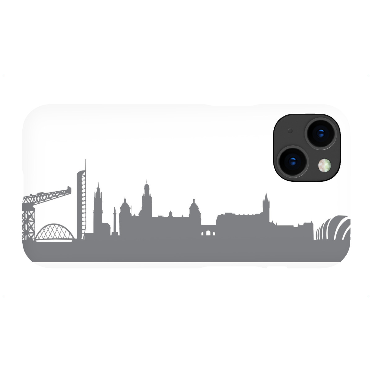 "GLASGOW 02 Dunkelgraue Skyline"für iPhone - Premium-Case Handyhülle artboxONE