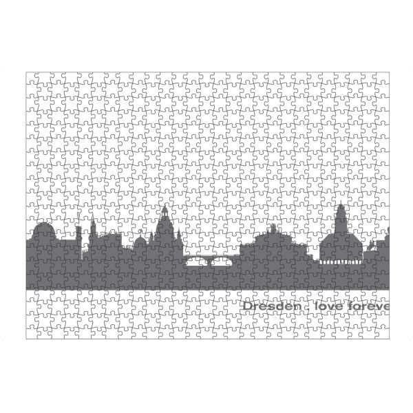 Puzzle Ravensburger "DRESDEN 02 Dunkelgraue Skyline" artboxONE - Städte,Reise,Schwarzweiß,Städte / Dresden
