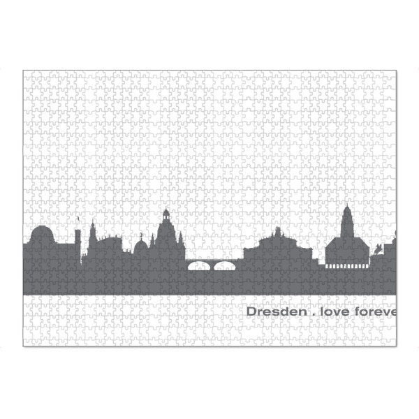 Puzzle Ravensburger "DRESDEN 02 Dunkelgraue Skyline" artboxONE - Städte,Reise,Schwarzweiß,Städte / Dresden