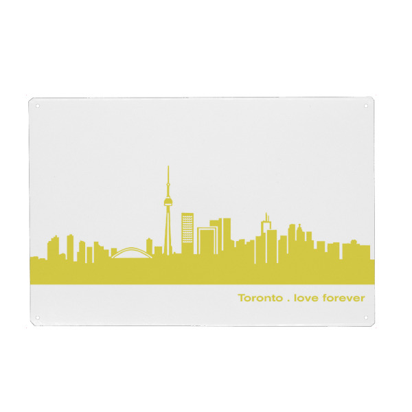 Metall Poster "TORONTO 06 Skyline Spring-Green" artboxONE - Städte,Reise,Städte / Weitere