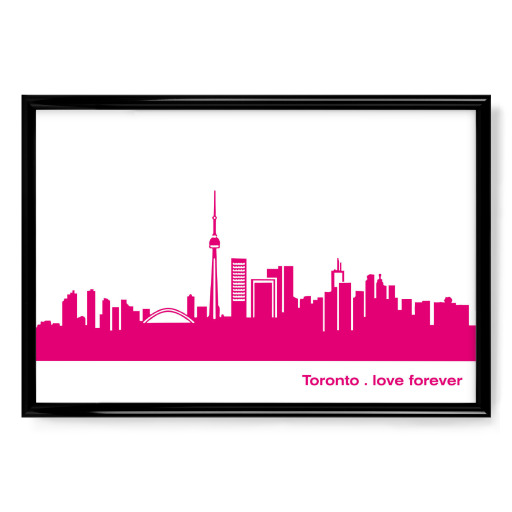 TORONTO 04 Pink Skyline Print
