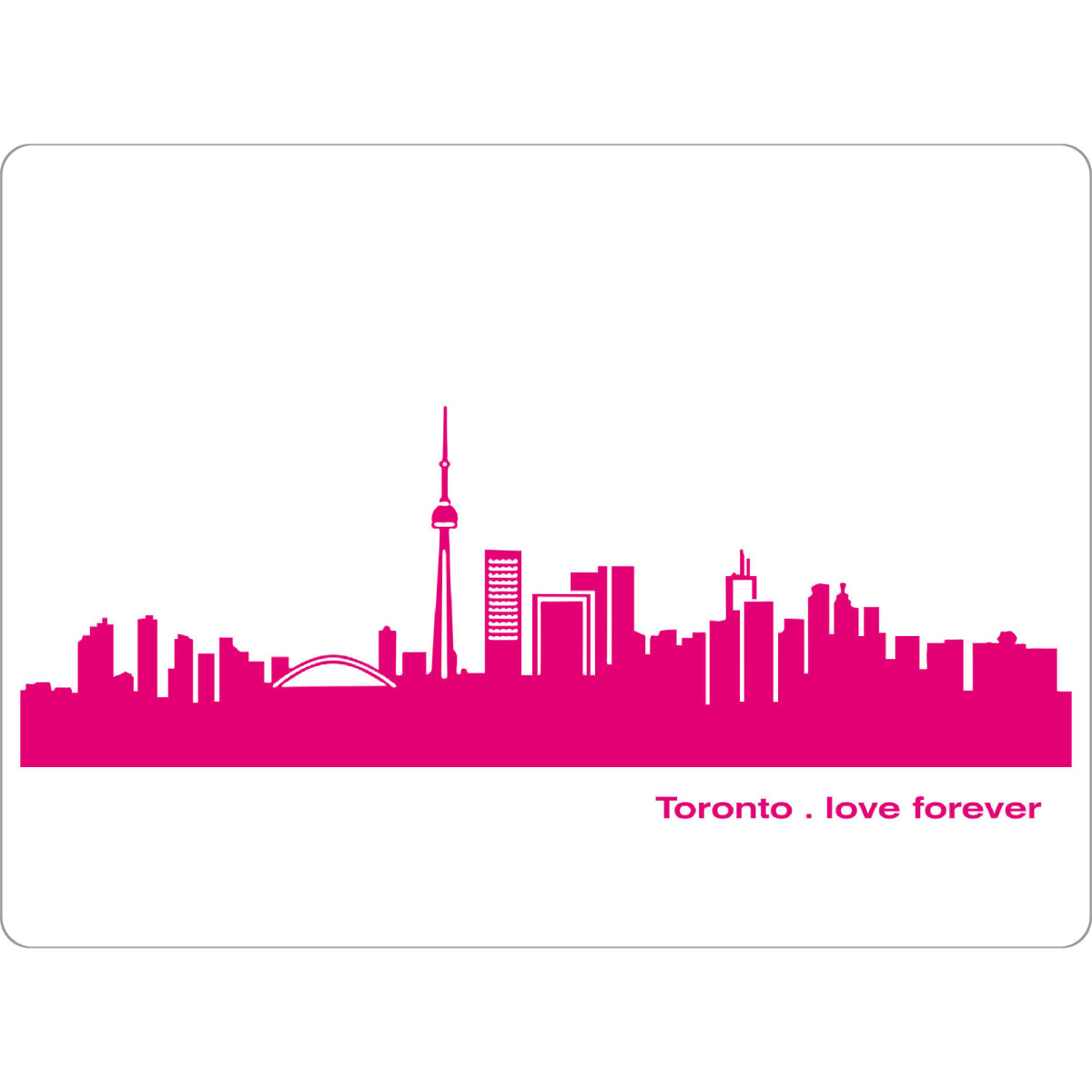 Tischset "TORONTO 04 Pink Skyline Print" artboxONE - Städte,Städte / Weitere