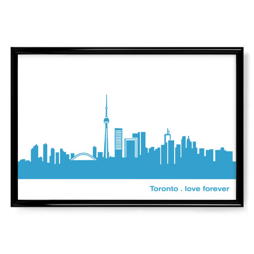TORONTO 05 Teal Skyline Print