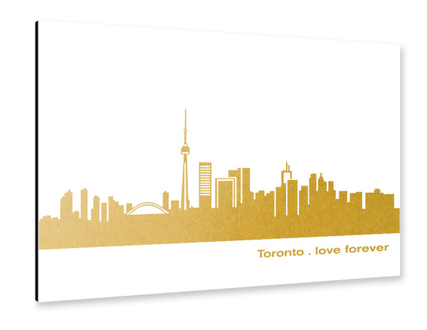 Alu-Dibond "TORONTO GOLD Druck" 30x20 cm artboxONE