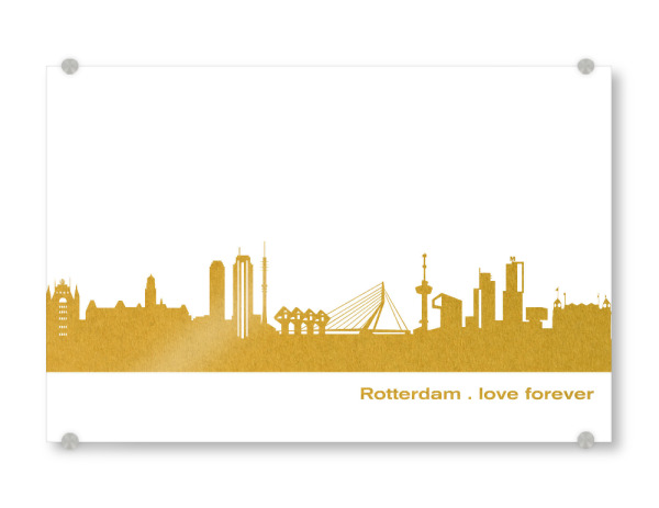 Acrylglasbild "ROTTERDAM GOLD Druck" artboxONE - Städte,Reise,Städte / Weitere