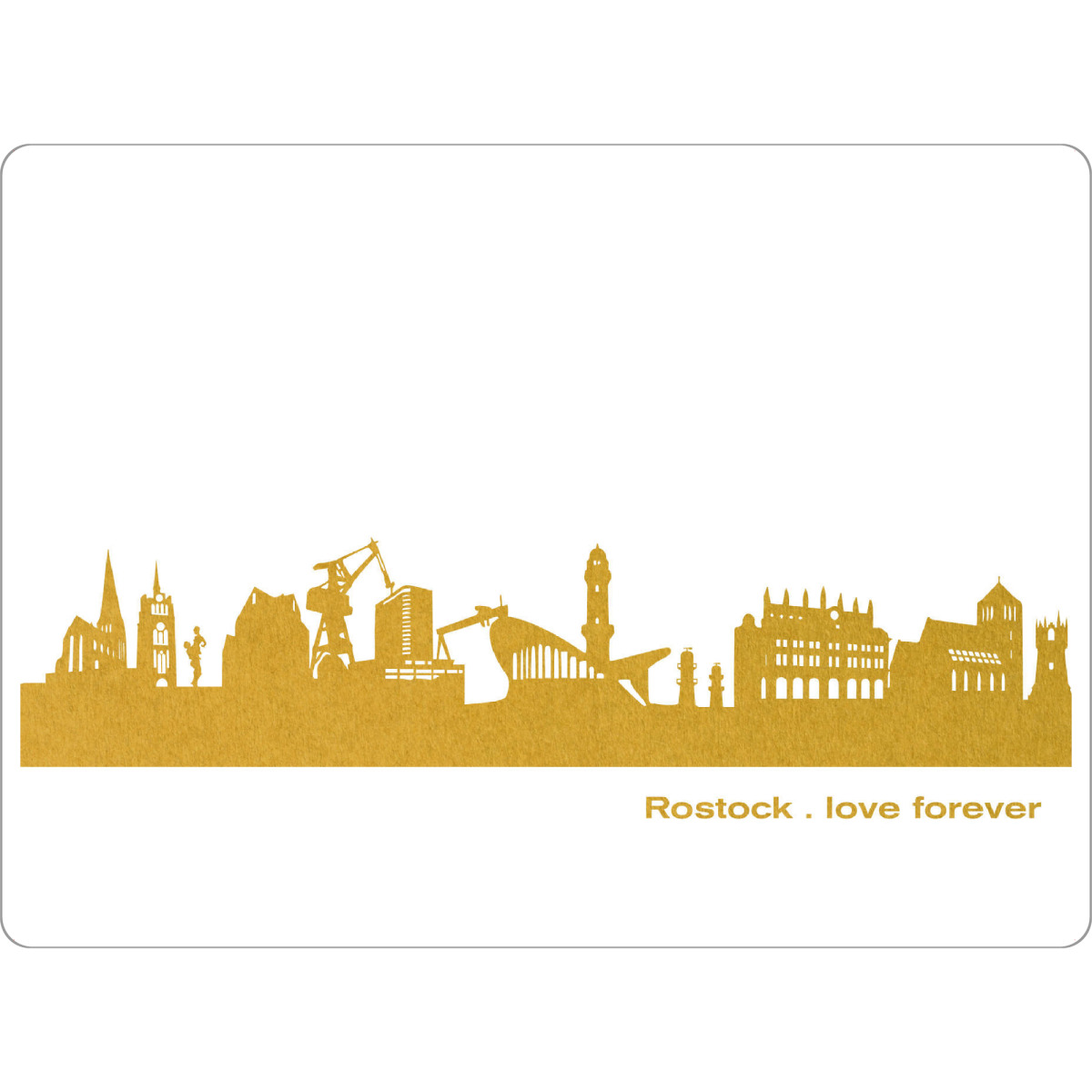 Tischset "ROSTOCK GOLD Druck" artboxONE - Städte,Reise,Städte / Weitere