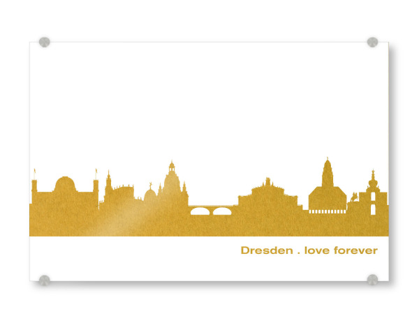 Acrylglasbild "DRESDEN GOLD Druck" artboxONE - Städte,Reise,Städte / Dresden