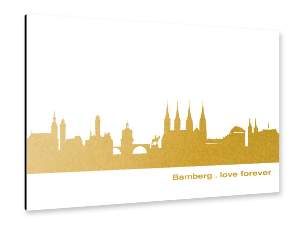 Alu-Dibond "BAMBERG GOLD Druck" 30x20 cm artboxONE