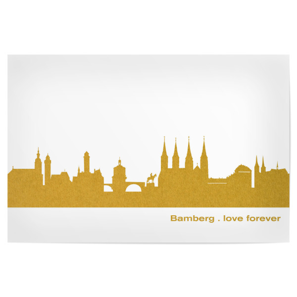Poster "BAMBERG GOLD Druck" artboxONE - Städte,Reise,Städte / Weitere