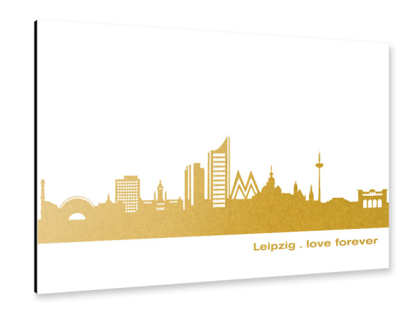 Alu-Dibond "LEIPZIG GOLD Druck" 30x20 cm artboxONE