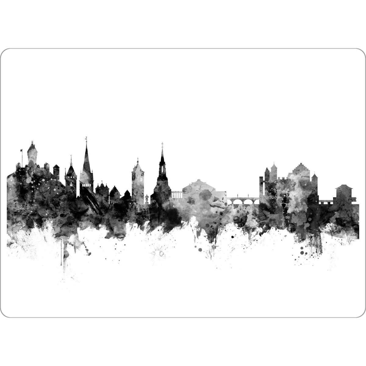 Tischset "Schaffhausen Switzerland Skyline" artboxONE - Städte,Reise,Schwarzweiß