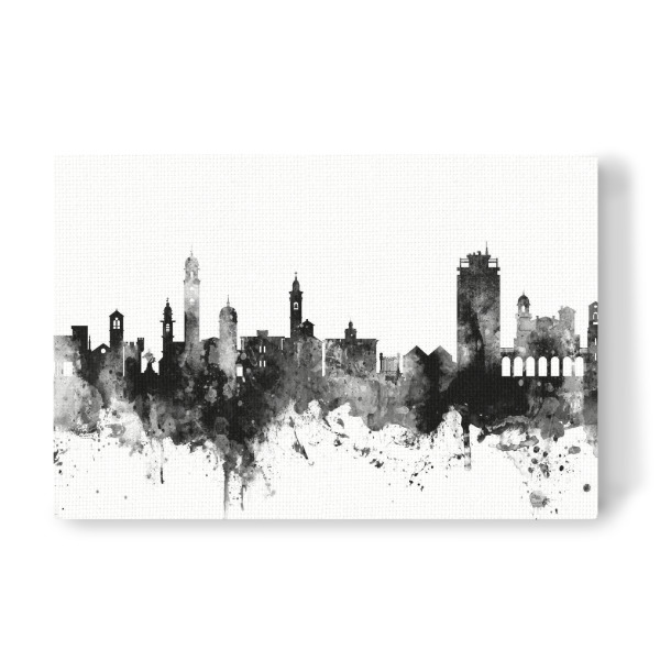 Leinwandbild "Lugano Switzerland Skyline" artboxONE - Städte,Reise,Schwarzweiß