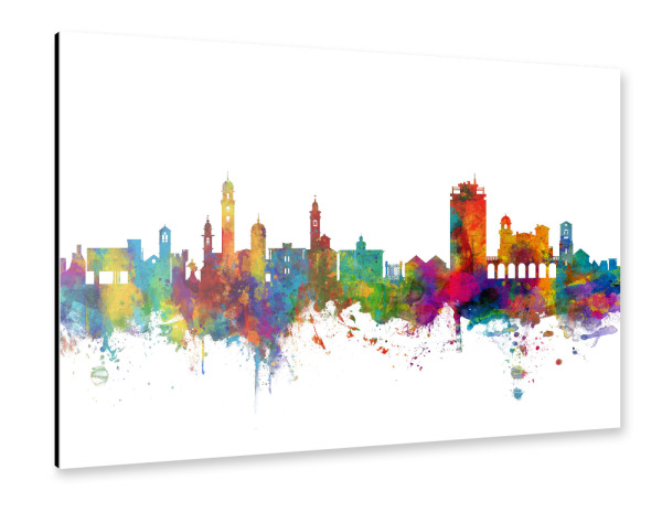 Alu-Dibond "Lugano Switzerland Skyline 2" 30x20 cm artboxONE