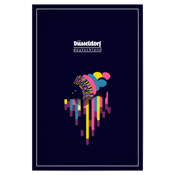 Poster "Dusseldorf - Germany" artboxONE - Städte,Typografie,Reise,Städte / Düsseldorf