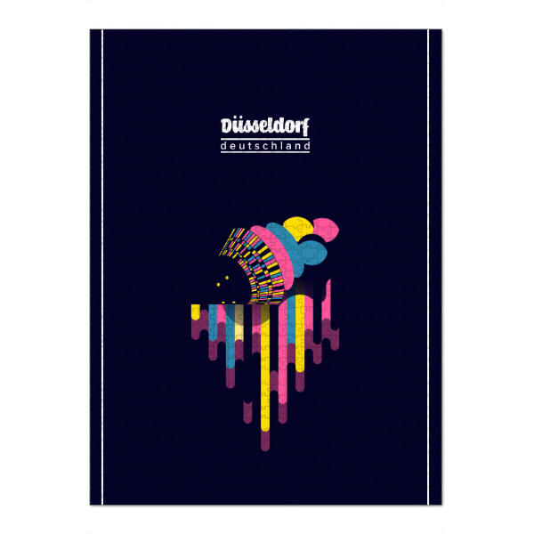 Puzzle Ravensburger "Dusseldorf - Germany" artboxONE - Städte,Typografie,Reise,Städte / Düsseldorf