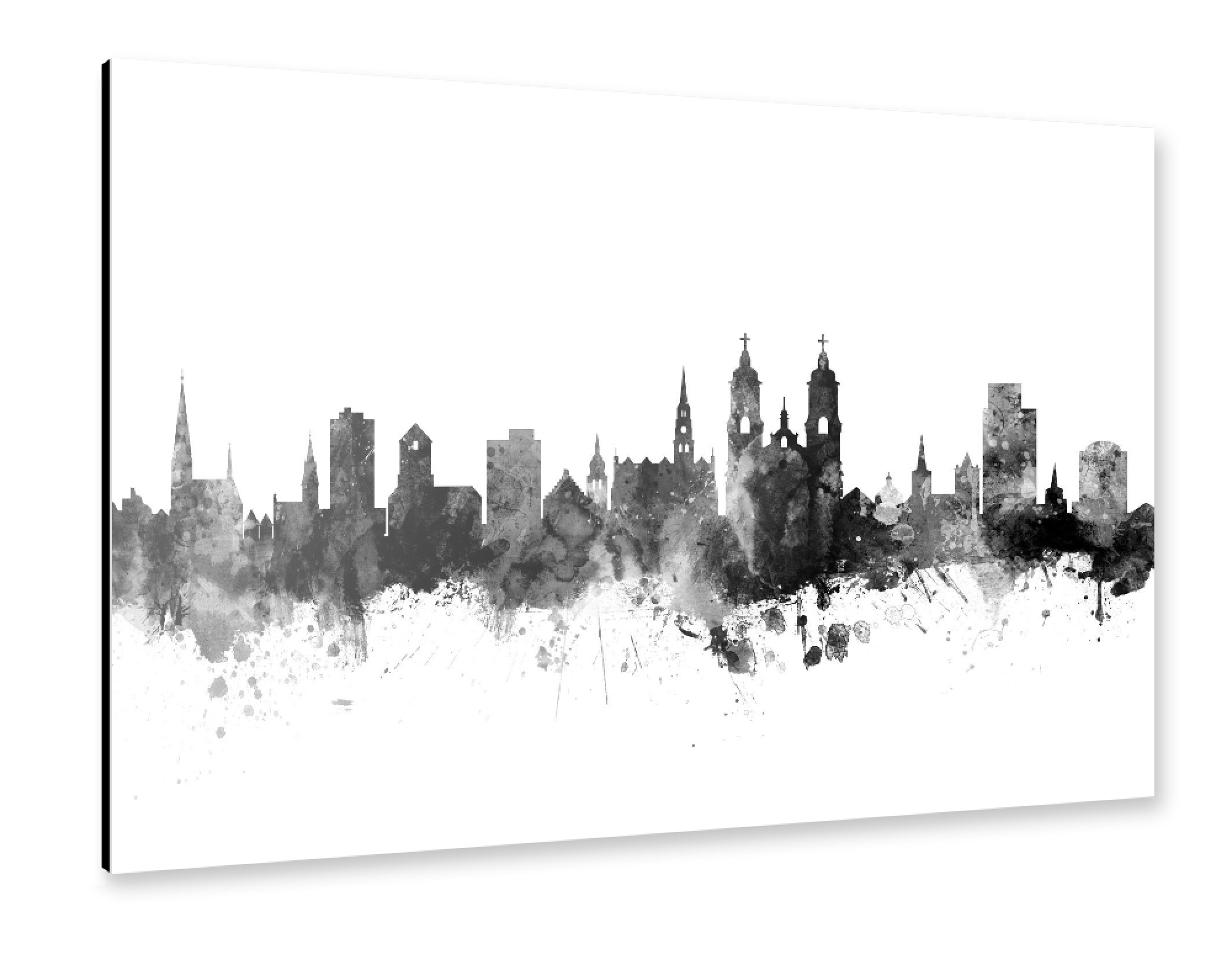 Alu-Dibond "St Gallen Switzerland Skyline" 75x50 cm artboxONE