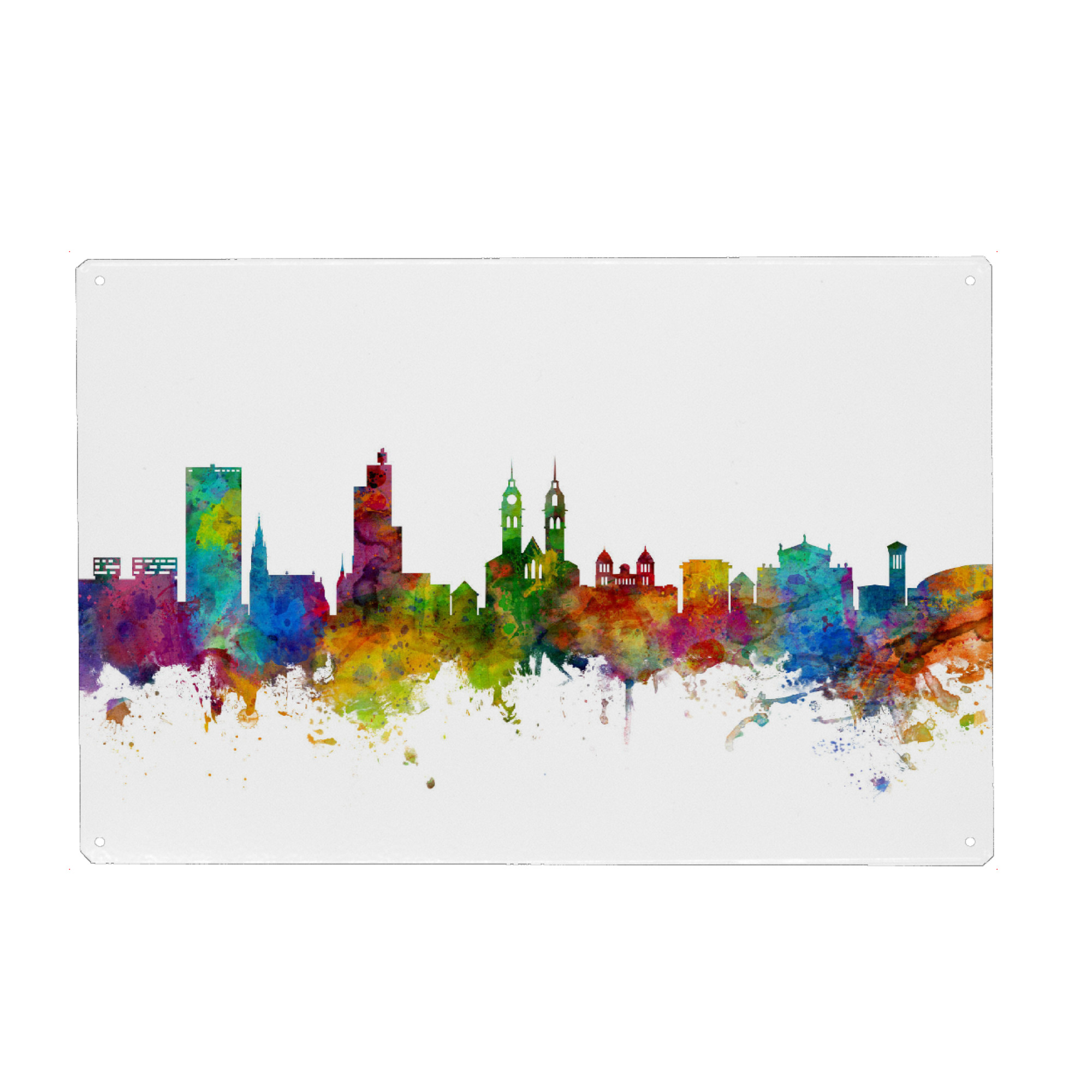 Metall Poster "Winterthur Switzerland Skyline" artboxONE - Städte,Reise