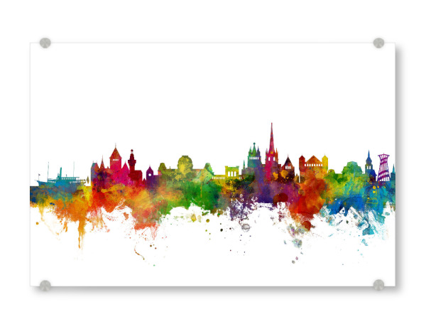 Acrylglasbild "Lausanne Switzerland Skyline 2" artboxONE - Städte,Reise