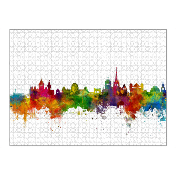 Puzzle Ravensburger "Lausanne Switzerland Skyline 2" artboxONE - Städte,Reise