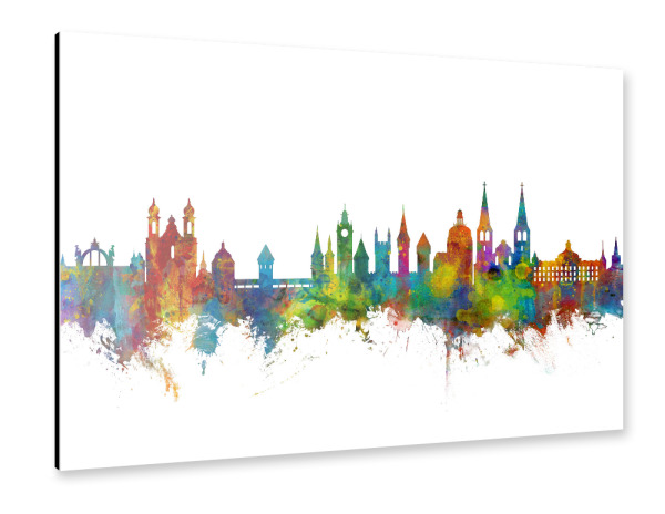 Alu-Dibond "Lucerne Switzerland Luzern Skyline 2" 30x20 cm artboxONE