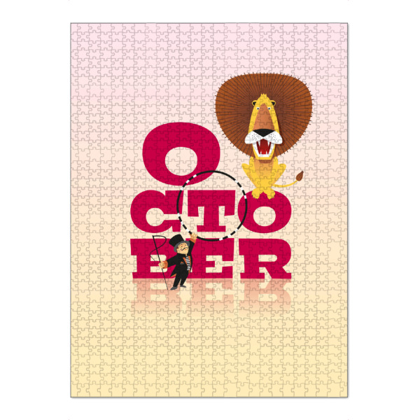 Puzzle Ravensburger "Animals in Color - October" artboxONE - Typografie,Floral,Für Kinder,Tiere,Comic,Weihnachten