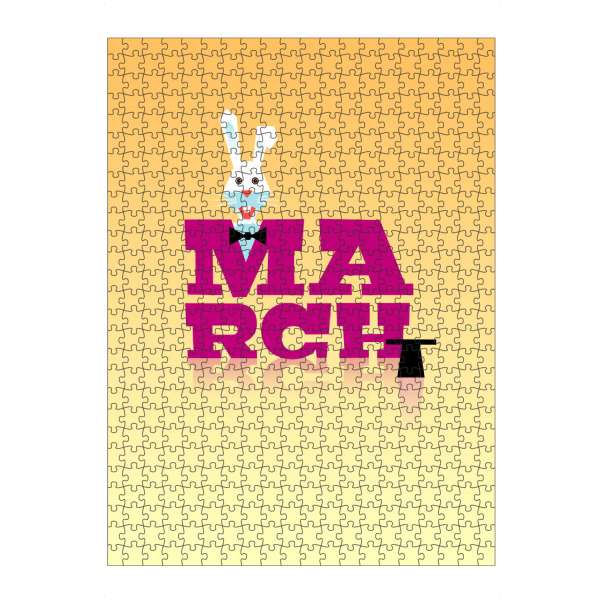 artboxONE Puzzle "Animals in Color - March" artboxONE - Typografie,Floral,Für Kinder,Tiere,Comic,Weihnachten