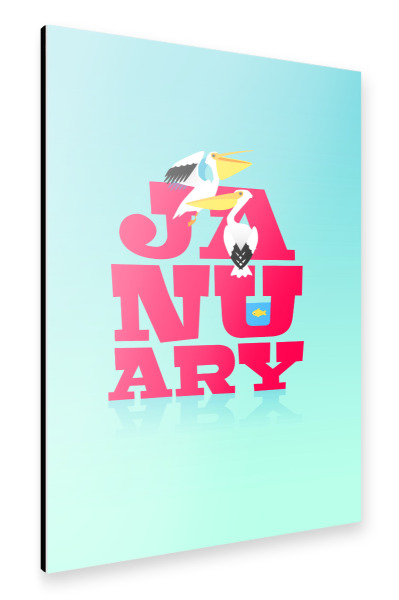 Alu-Dibond "Animals in Color - January" 30x20 cm artboxONE