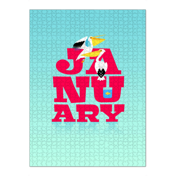 Puzzle Ravensburger "Animals in Color - January" artboxONE - Typografie,Floral,Für Kinder,Tiere,Weihnachten