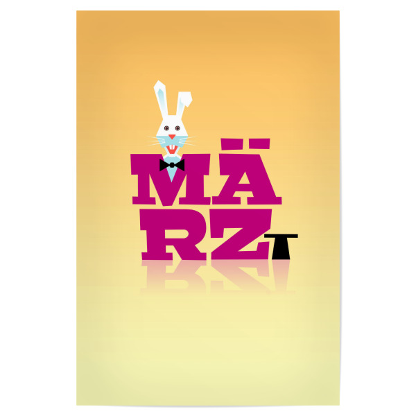 Poster "Bunte Welt der Tiere - März" artboxONE - Typografie,Für Kinder,Tiere,Weihnachten