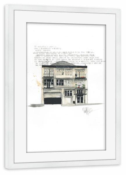 Poster mit Rahmen weiß "78 Wakefield, Wellington" artboxONE - Architektur,Reise / Länder,Städte / Weitere