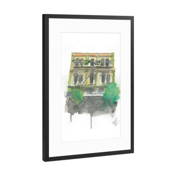 Poster mit Rahmen Schwarz (Metallic) "60 Cuba Street, Wellington" artboxONE - Typografie,Architektur,Streetart,Städte / Weitere