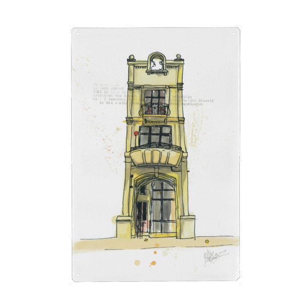 Metall Poster "Building Tales - 9a Tory St, Wellington, New Zealand" artboxONE - Städte,Architektur