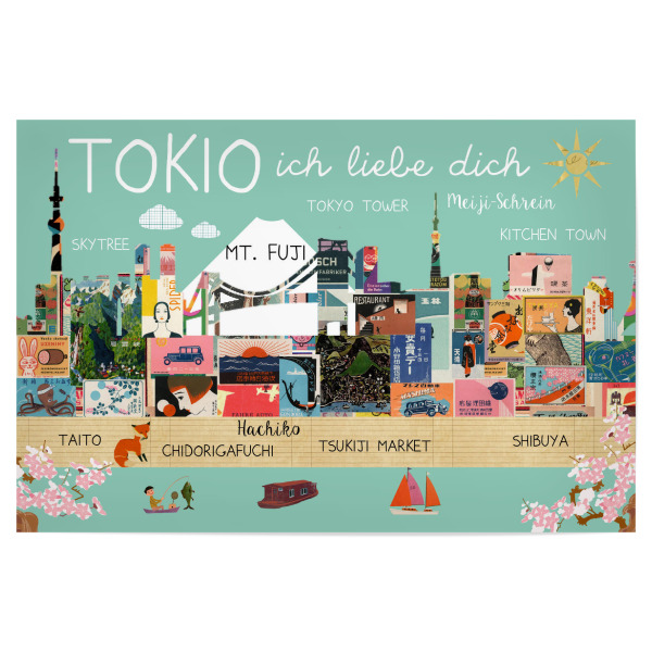 Poster 30x20 cm "Tokio ich liebe dich" artboxONE - Städte,Städte / Tokio