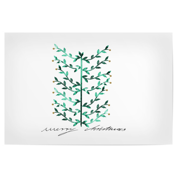 Poster "Merry Christmas I" artboxONE - Typografie,Natur,Floral,Abstrakt,Liebe,Weihnachten - Weihnachtsbaum,Weihnachten,Xmas,Christmas,Tannenbaum