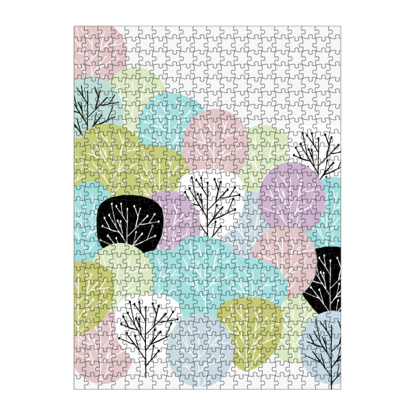 artboxONE Puzzle "Abstrakt Wald" artboxONE - Natur,Floral,Abstrakt,Geometrie - Bunt,Wald,Abstrakt,Minimalistisch,Modern,Skandinavisch,Bäume