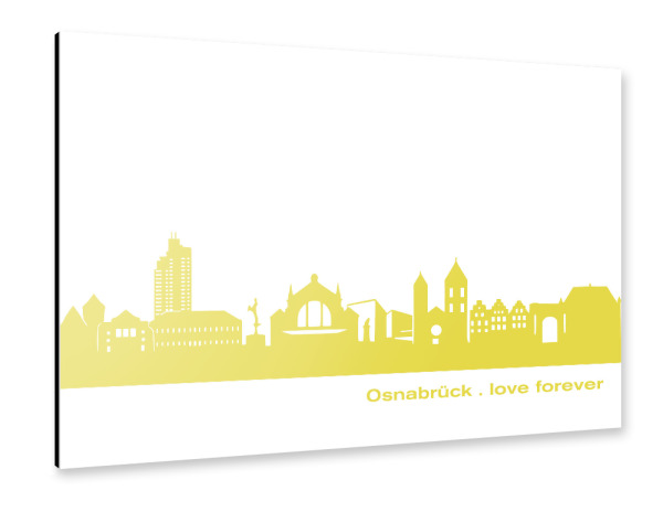 Alu-Dibond "OSNABRÜCK 06 Skyline Spring-Green" 30x20 cm artboxONE