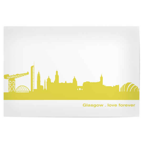 Poster "GLASGOW 06 Skyline Spring-Green" artboxONE - Städte,Reise,Städte / Weitere