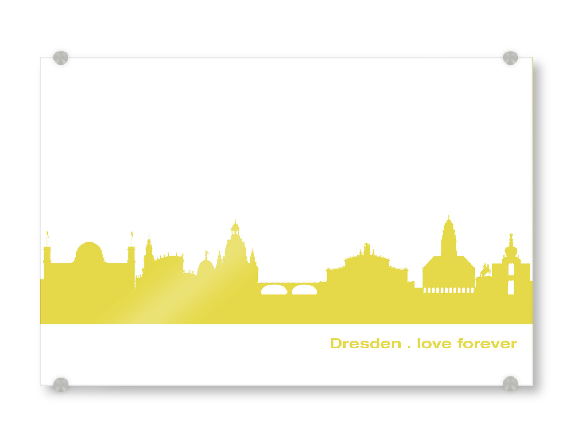 Acrylglasbild "DRESDEN 06 Skyline Spring-Green" artboxONE - Städte,Städte / Dresden