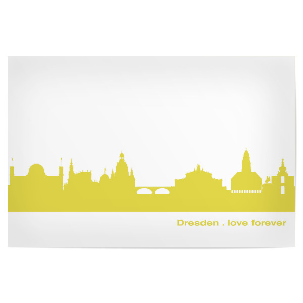 Poster "DRESDEN 06 Skyline Spring-Green" artboxONE - Städte,Städte / Dresden