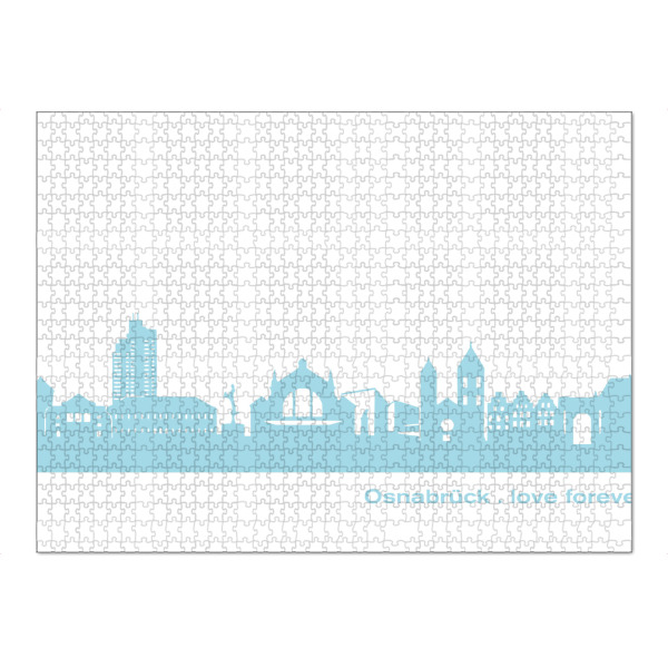 Puzzle Ravensburger "OSNABRÜCK 08 Pastel-Blue Print" artboxONE - Städte,Städte / Weitere