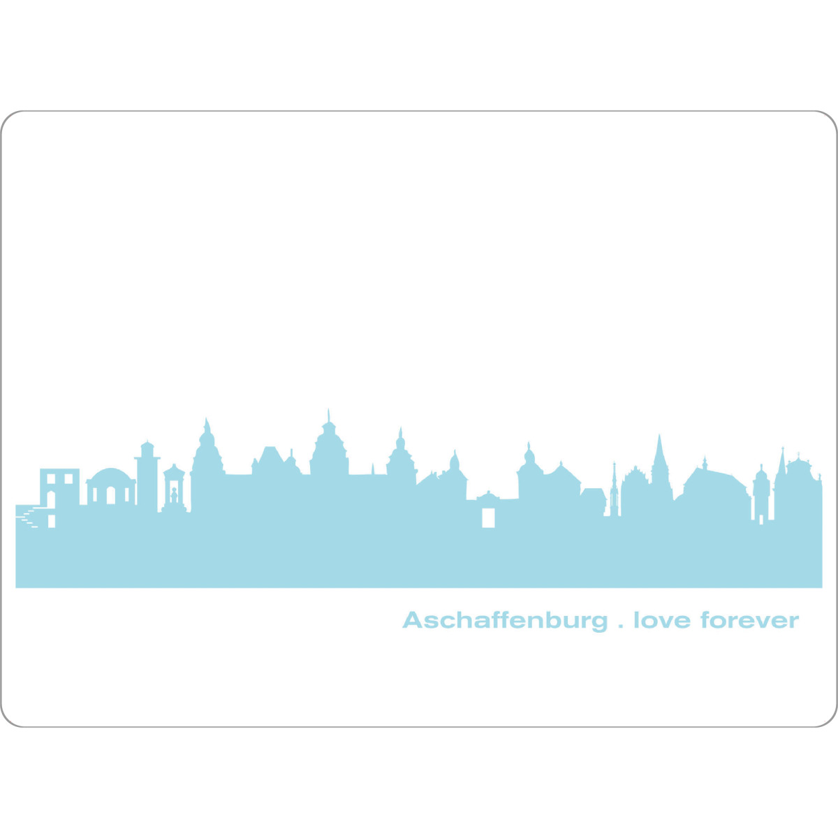 Tischset "ASCHAFFENBURG 08 Pastel-Blue Print" artboxONE - Städte,Reise,Städte / Weitere