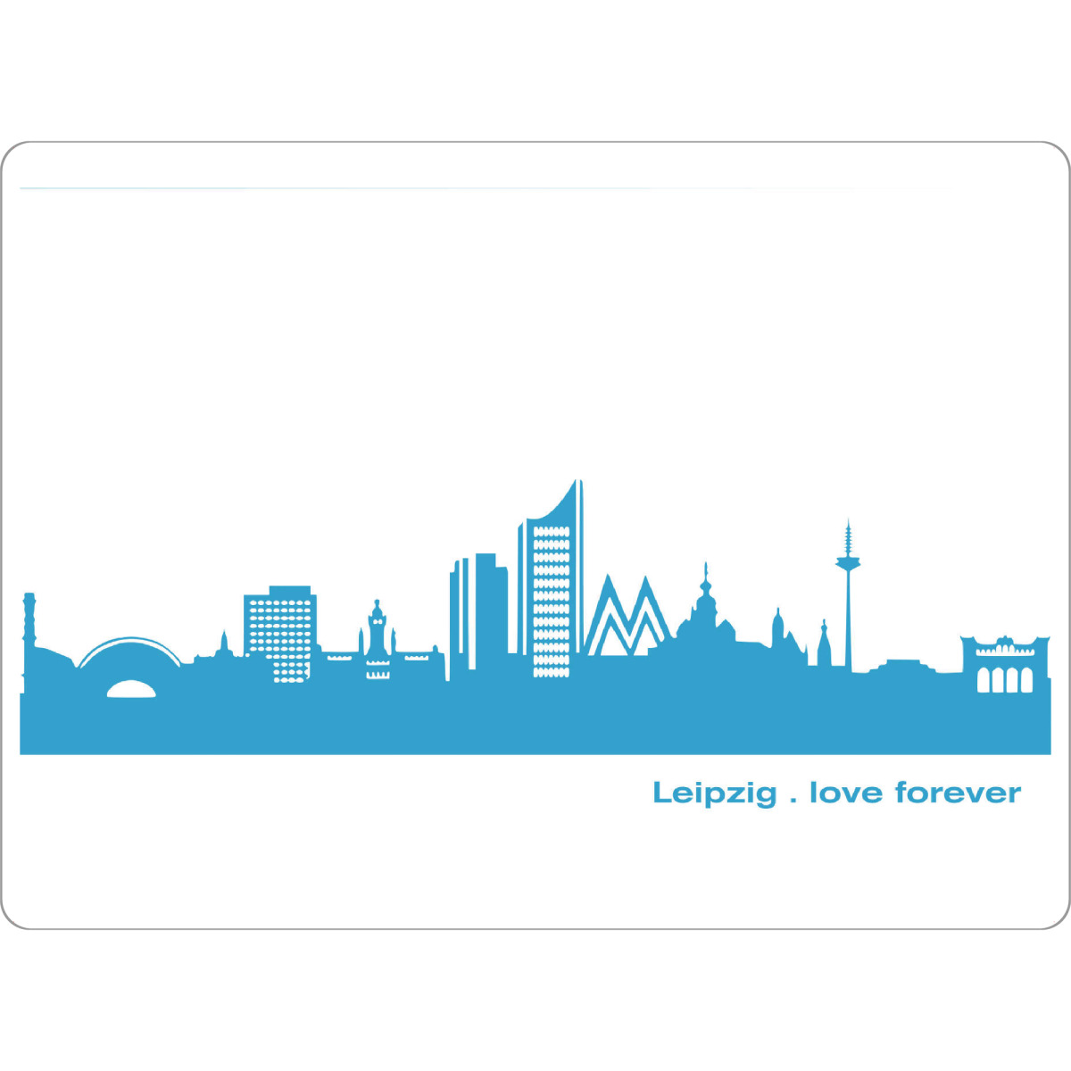 Tischset "LEIPZIG 05 Teal Skyline Print" artboxONE - Städte,Reise,Städte / Weitere